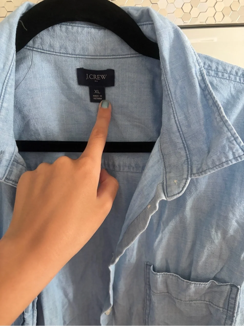 J. Crew Light Blue Chambray Button-Down Shirt